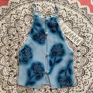 Urban Outfitters Floral Peekaboo Top